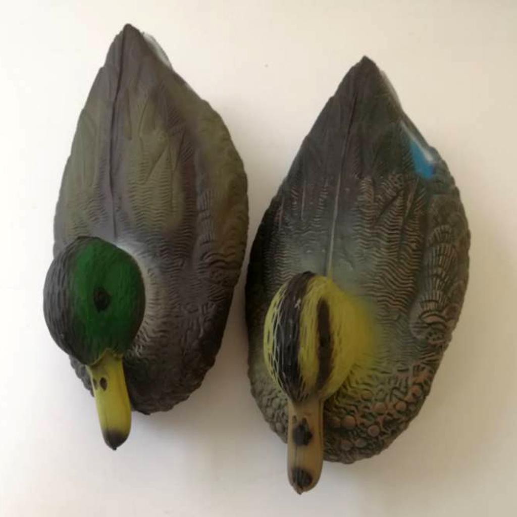 2x3D Lifelike Floating Hunting Shooting Drake Duck Decoy Decoying Male Duck