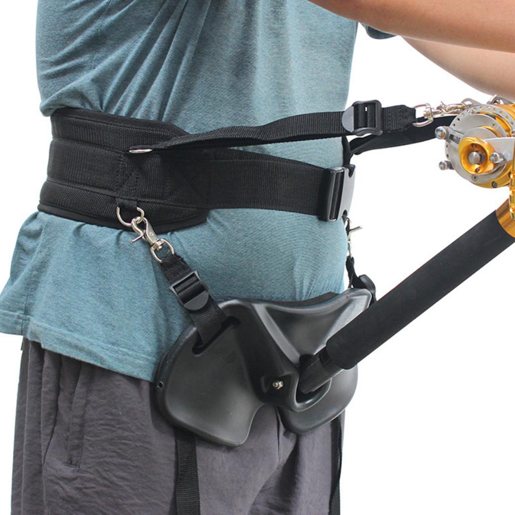Fishing Fighting Belt Harness Waist Gimbal Rod Holder Sea Offshore