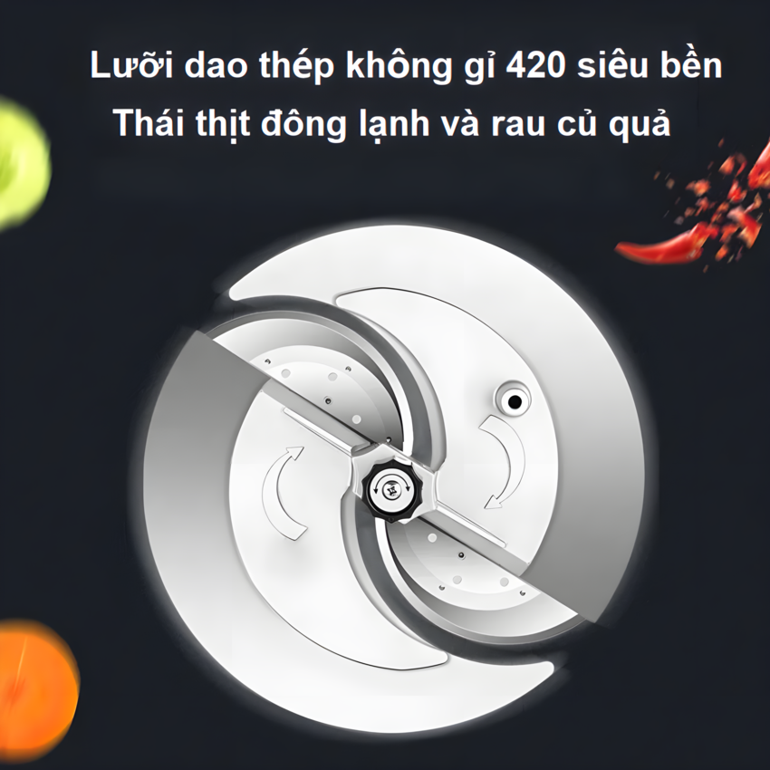 Máy thái lát rau củ quả và thịt đông lạnh tự động. Thương hiệu Anh Quốc cao cấp AOSIDA QP-D003. Hàng chính hãng