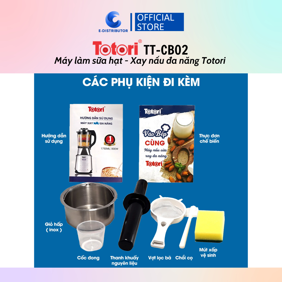 Máy làm sữa hạt - xay nấu đa năng Totori TT-CB02 - Hàng chính hãng