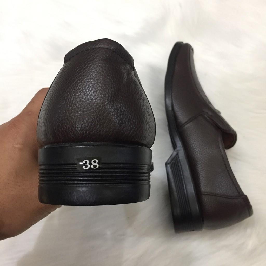 Giày NAM trung niên da mềm may đế nâu