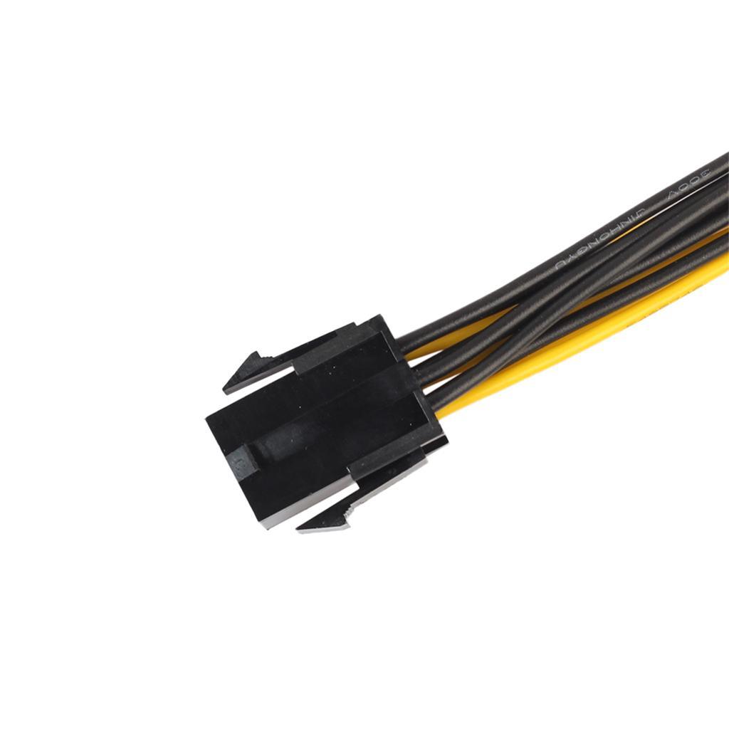 2x PCI-Express 6pin to Dual 8pin Video Card Power Connector Cable