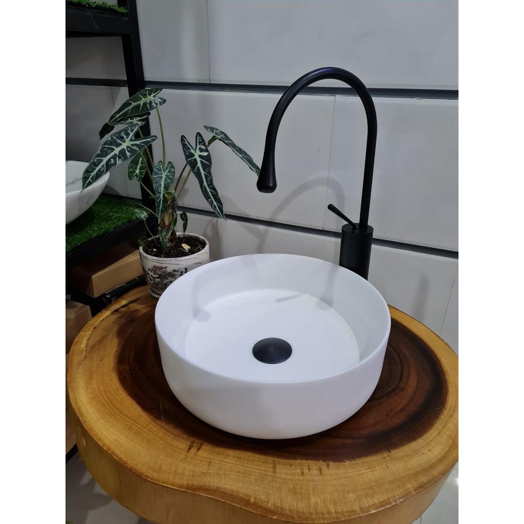 Chậu sứ mỹ thuật - Chậu lavabo sứ đặt bàn EV-CS03