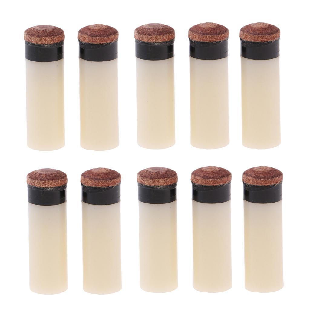 30 Pieces Slip-On Pool Billiard Cue Tips Snooker Stick Ferrules 10/11/12mm