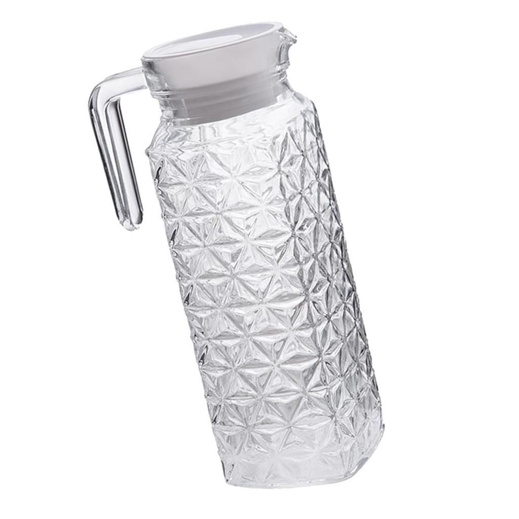 2 Pcs Clear Water Pitcher Juice Ice Tea Beverage Jar Jugs for Bar Cafe