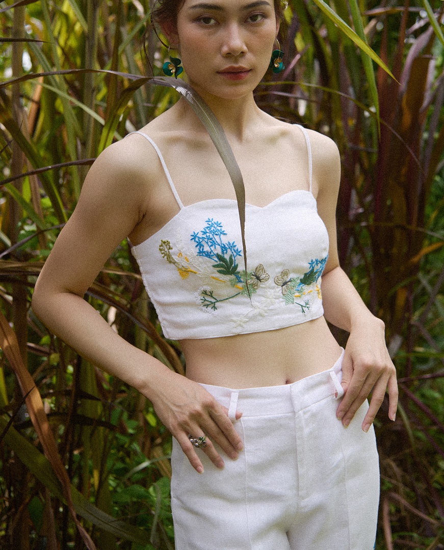 Quần Linen Thêu Tay Mơ PAN206 thời trang thiết kế Hity