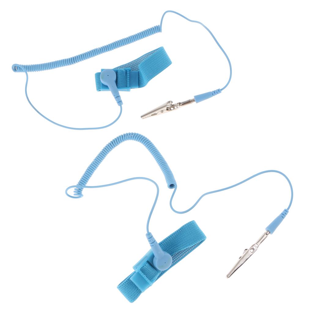 2 PC Chống Tĩnh Điện Dây ESD Tiếp Đất Cổ Tay Chống Tĩnh Điện Xây Dựng