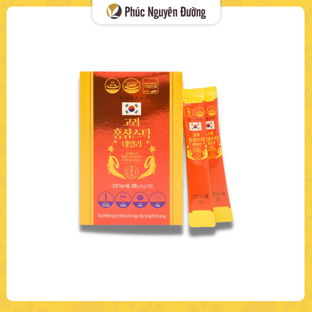 Tinh chất hồng sâm Hàn Quốc Daedong Korea Ginseng Stick Daily - Hộp 10g x 60 gói