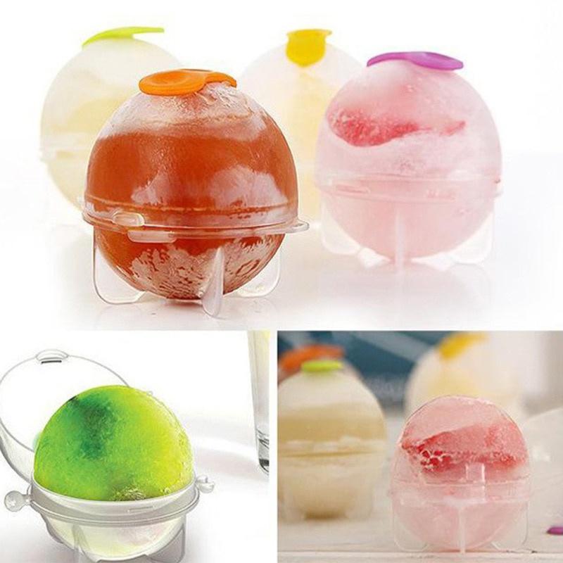 Round Ball Ice Cube Mold DIY Ice Cream Maker Plastic Ice Mould Whiskey Ice Tray Bar Tool Kitchen Gadget Cocktail Utensils