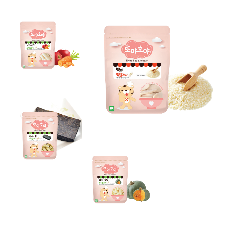 [Date T10/2023] Bánh gạo que Organic táo &amp; cà rốt Doya Hoya cho cho bé từ 7 tháng tuổi