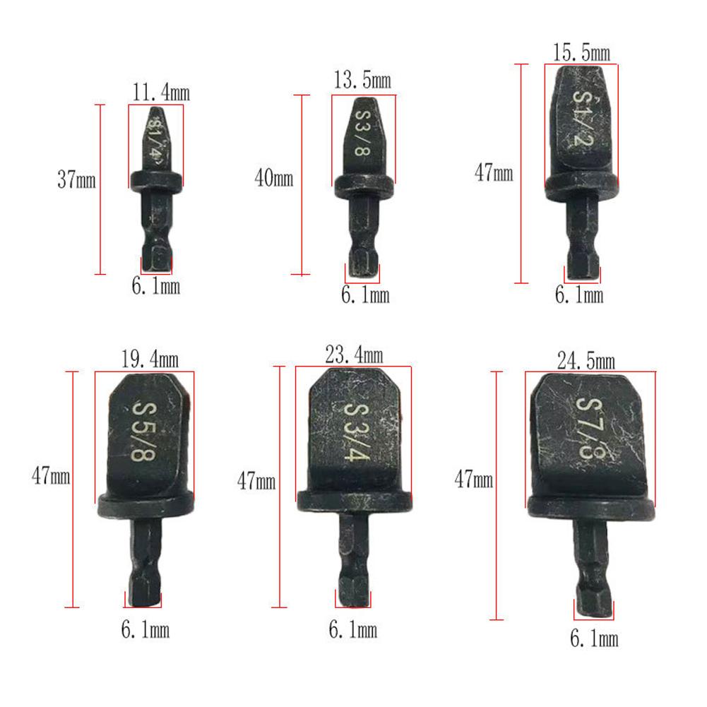 6pcs Hexagonal Handle Tube Pipes Expander Utility Tool Swaging Tools Air Conditioner Conditioning Copper Pipes Expand