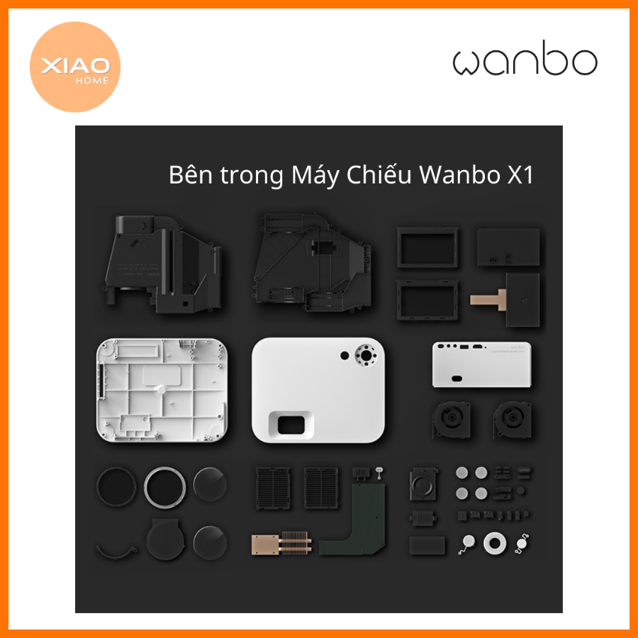 Máy chiếu thông minh Wanbo X1 Pro sử dụng Android 9.0 / 1GB RAM - Hiệu chỉnh Keystone / Rạp phim tại nhà - Hàng Chính Hãng