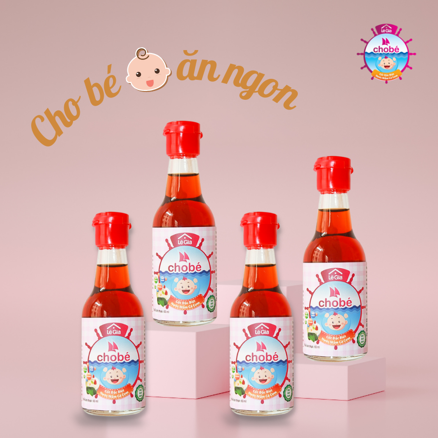 Combo 04 chai nước mắm cho bé ăn dặm Lê Gia 60ml