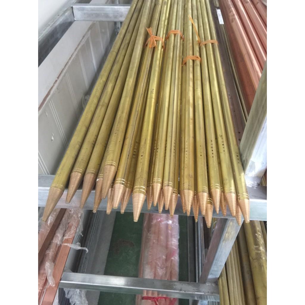 Kim thu sét bằng đồng phi 14 dài 1 mét