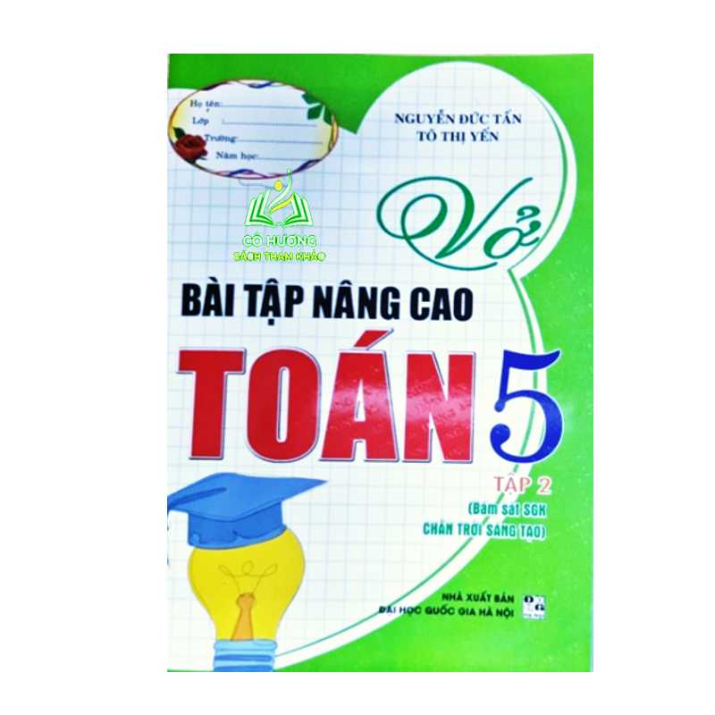 Sách - Combo vở bài tập nâng cao Toán Lớp 5 Tập 1 + 2 ( Dùng chung SGK chân trời sáng tạo) - HA
