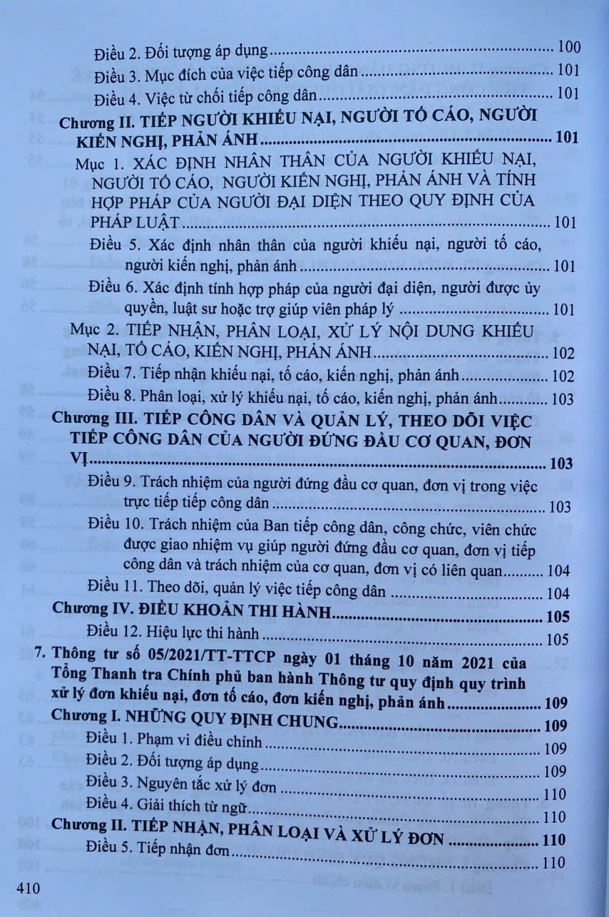 Luật Tiếp Công Dân; Luật Khiếu Nại; Luật Tố Cáo Và Luật Thanh Tra, Hệ Thống Các Văn Bản Quy Định Chi Tiết Thi Hành