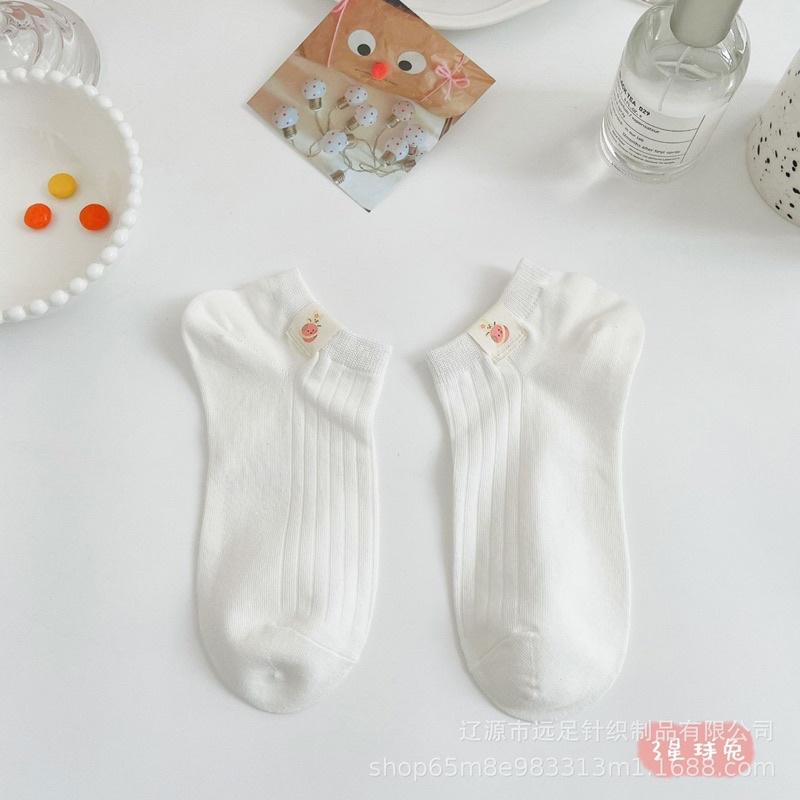 Vớ Tất Cổ Ngắn Icon TEM vải cotton kháng khuẩn, hàng loại 1 bao đổi trả dành cho cả nam và nữ