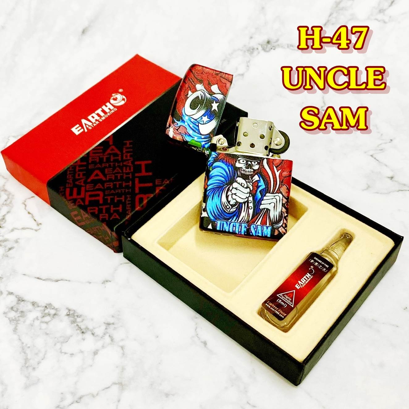 Hột quẹt bật lửa Vzipo phiên bản nhật UNCLE SAM H47