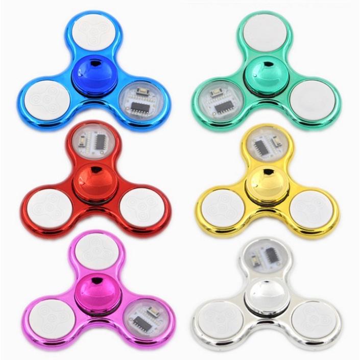 Con Quay Đồ Chơi Spinner Phát Sáng 20 kiểu Giúp Giảm Stress Con Quay Đèn LED Trong Suốt Màu Trắng Màu Xanh