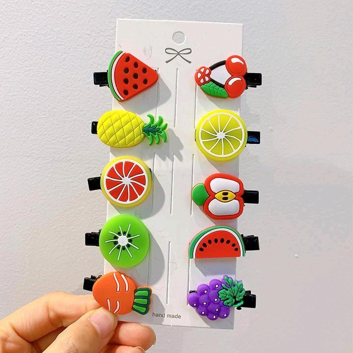 Set 5 Kẹp Tóc Hoạt Hình Dễ Thương Phong Cách Hàn Quốc Cho Bé và Mẹ