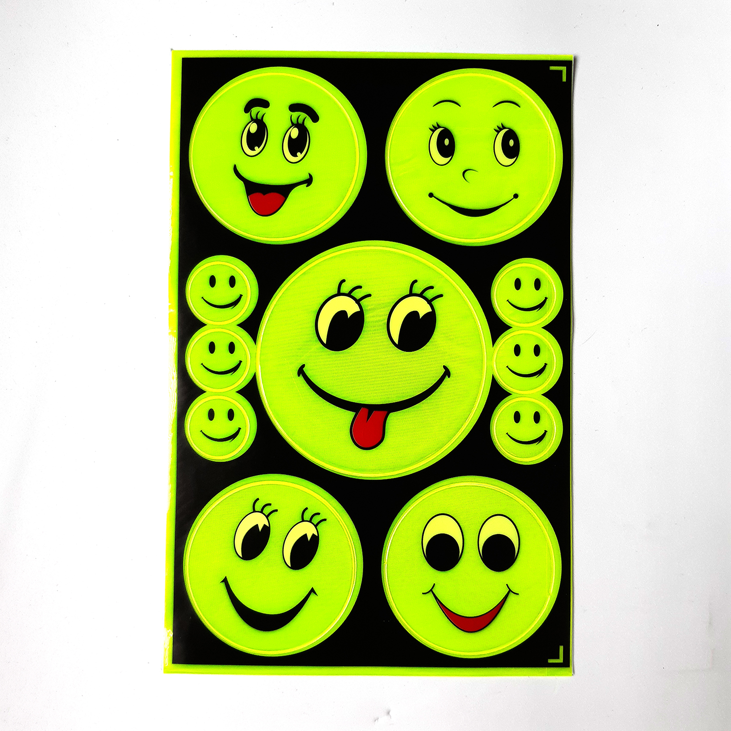 Tấm Sticker dán phản quang 11 hình mặt cười