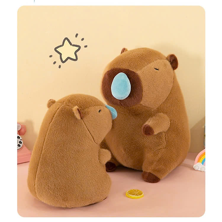 Gấu bông Chuột Capybara Thú nhồi bông Capybara Bộ trưởng Bộ Ngoại Giao đáng yêu 30cm Mũi Rút Thú Bông Quà Tặng