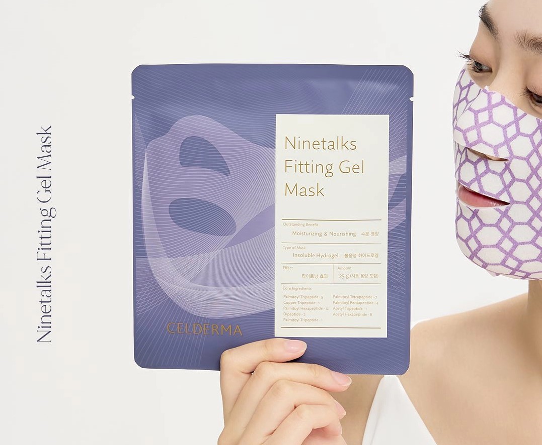 Mặt nạ golf tổ ong chống nắng dưỡng da Celderma Nine Fitting Gel - Korea - Hộp 10 miếng