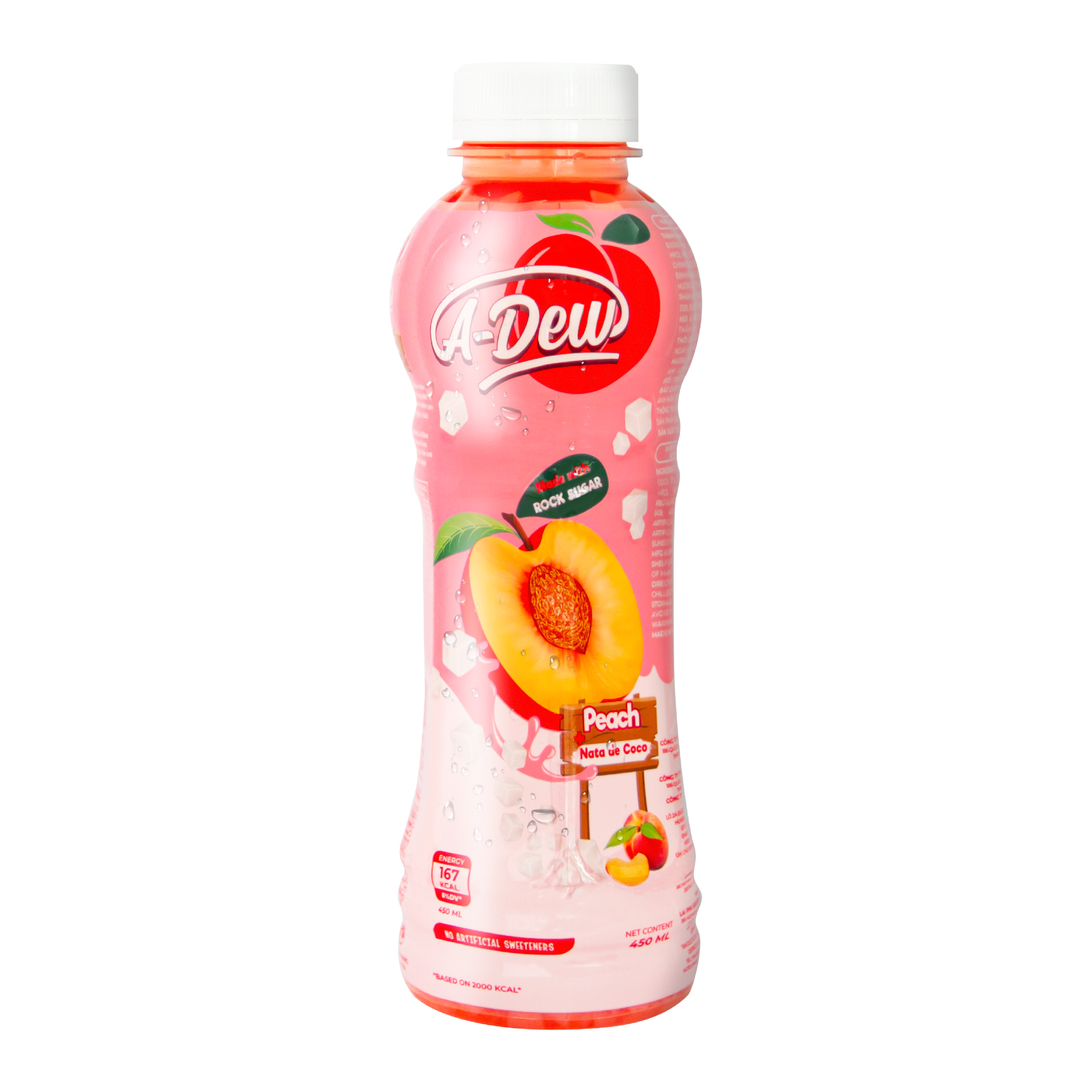 Nước Đào Thạch Dừa A Dew 450ml - Lốc 6 chai