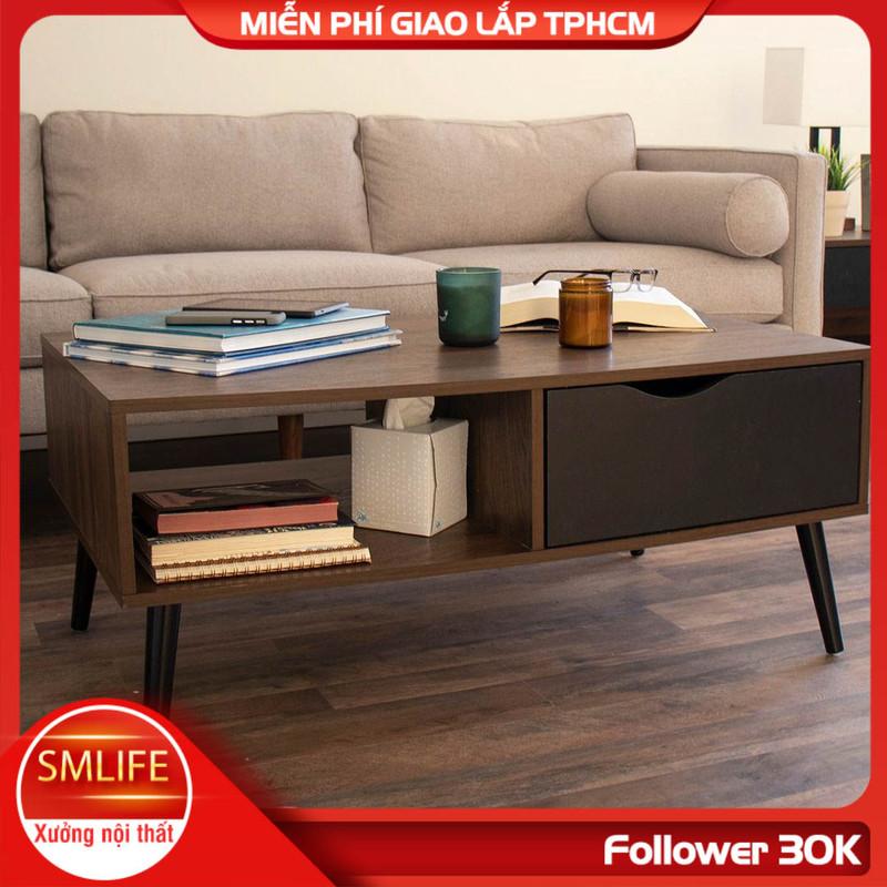 Bàn sofa phòng khách kiểu dáng đẹp nhỏ gọn SMLIFE Cantido