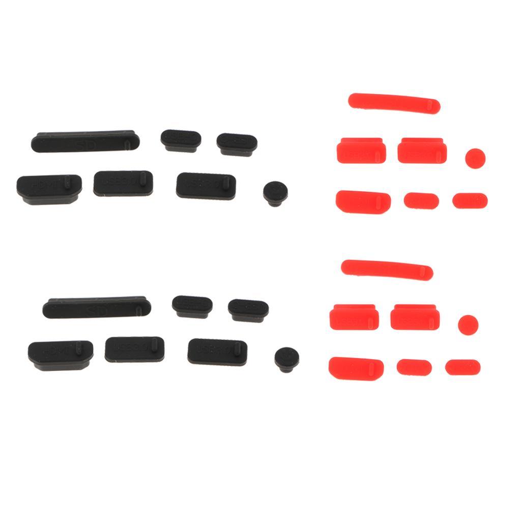 Red & Black Silicone Dustproof USB Port Plug Stopper for Air 12.5"