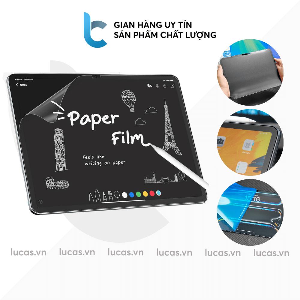 Dán Paperlike ipad WIWU iPaper Cho iPad Pro 11 inch M4 2024 , iPad Air 6 11inch M2 Chống Vân Tay, Chói, Xước Viết Vẽ Như Trên Giấy - hàng chính hãng