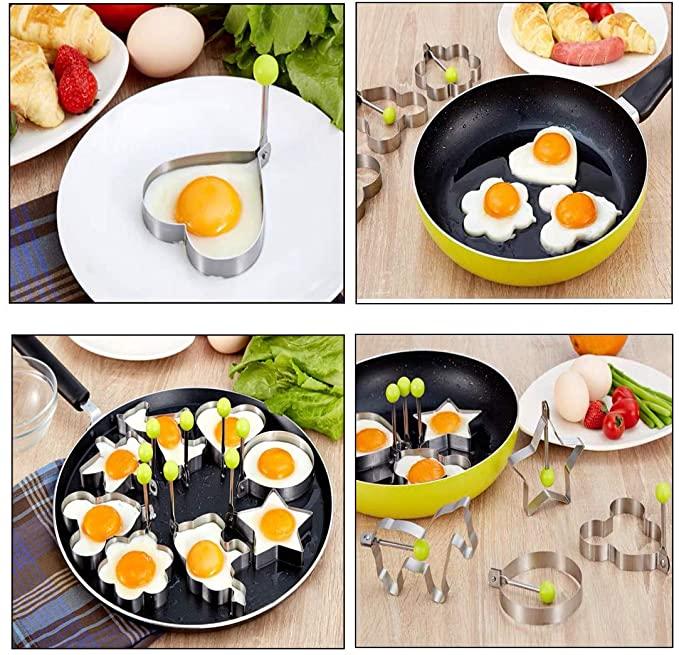 Khuôn Chiên Trứng Hình Tròn Bằng Thép Không Gỉ Tiện Lợi