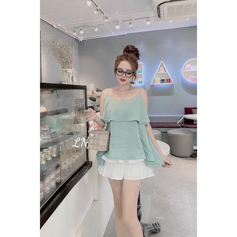 Áo 2 dây nữ chất lụa gợi cảm, thích hợp đi biển, đi chơi - áo hai dây nữ lụa cá tính