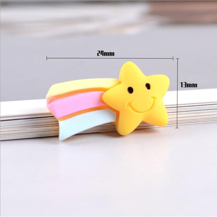 HN * Charm đám mây, cầu vồng, sao băng trang trí kẹp tóc, vỏ ốp điện thoại, DIY