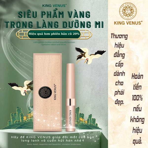 [Date 2027] Serum Dưỡng Mi và Mày KING VENUS: Dưỡng Lông Mi và Lông Mày Dài, Dày, Rậm tự nhiên chỉ sau một cây!