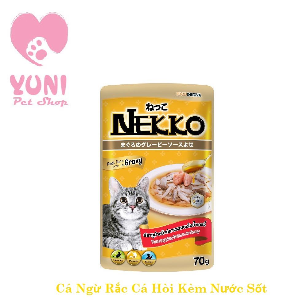 Combo Mix 5 Vị Pate NEKKO Thức Ăn Cho Mèo Dạng Nước Sốt 70g x 5 gói - Yuni Pet Shop