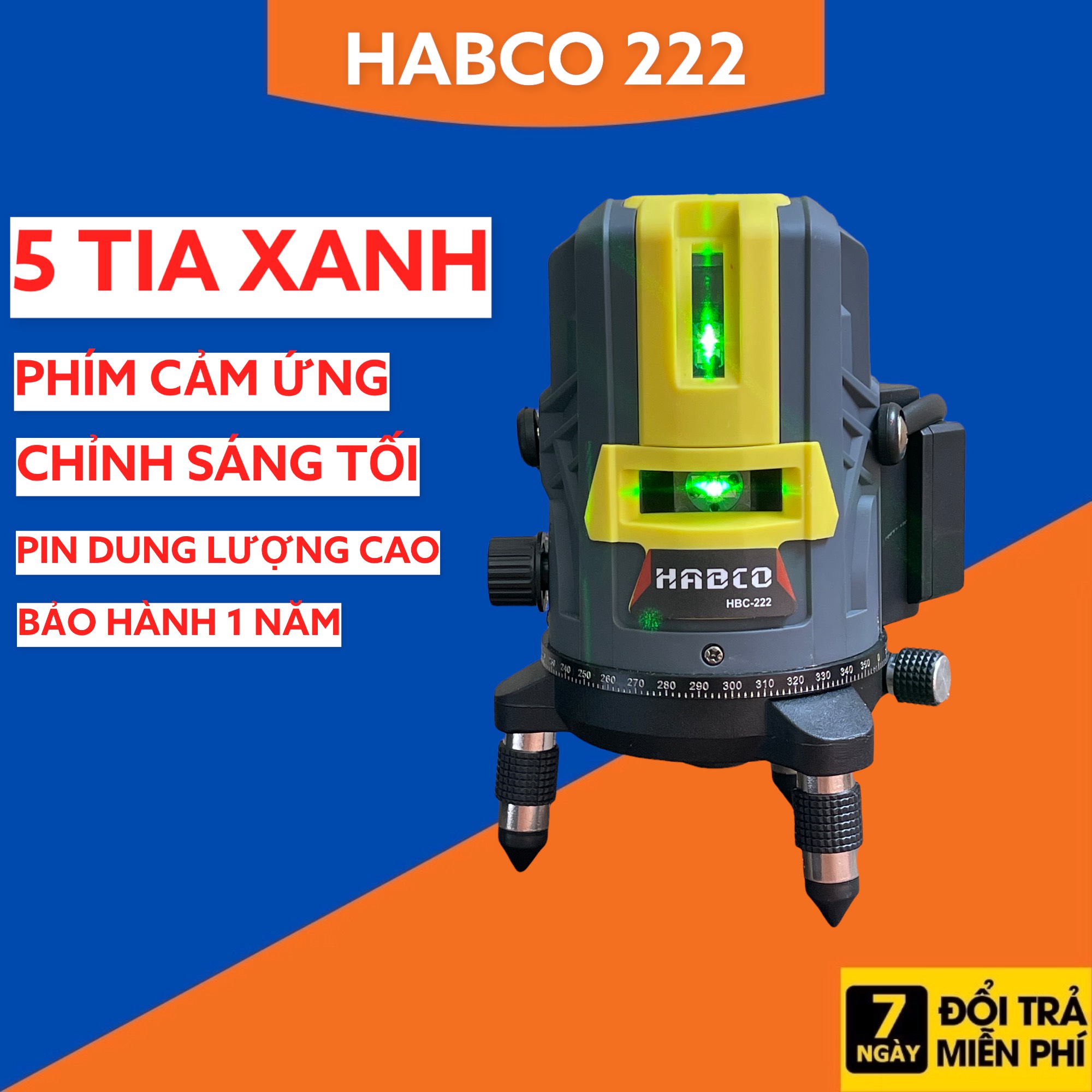 Máy cân bằng laser 5 tia xanh giá rẻ