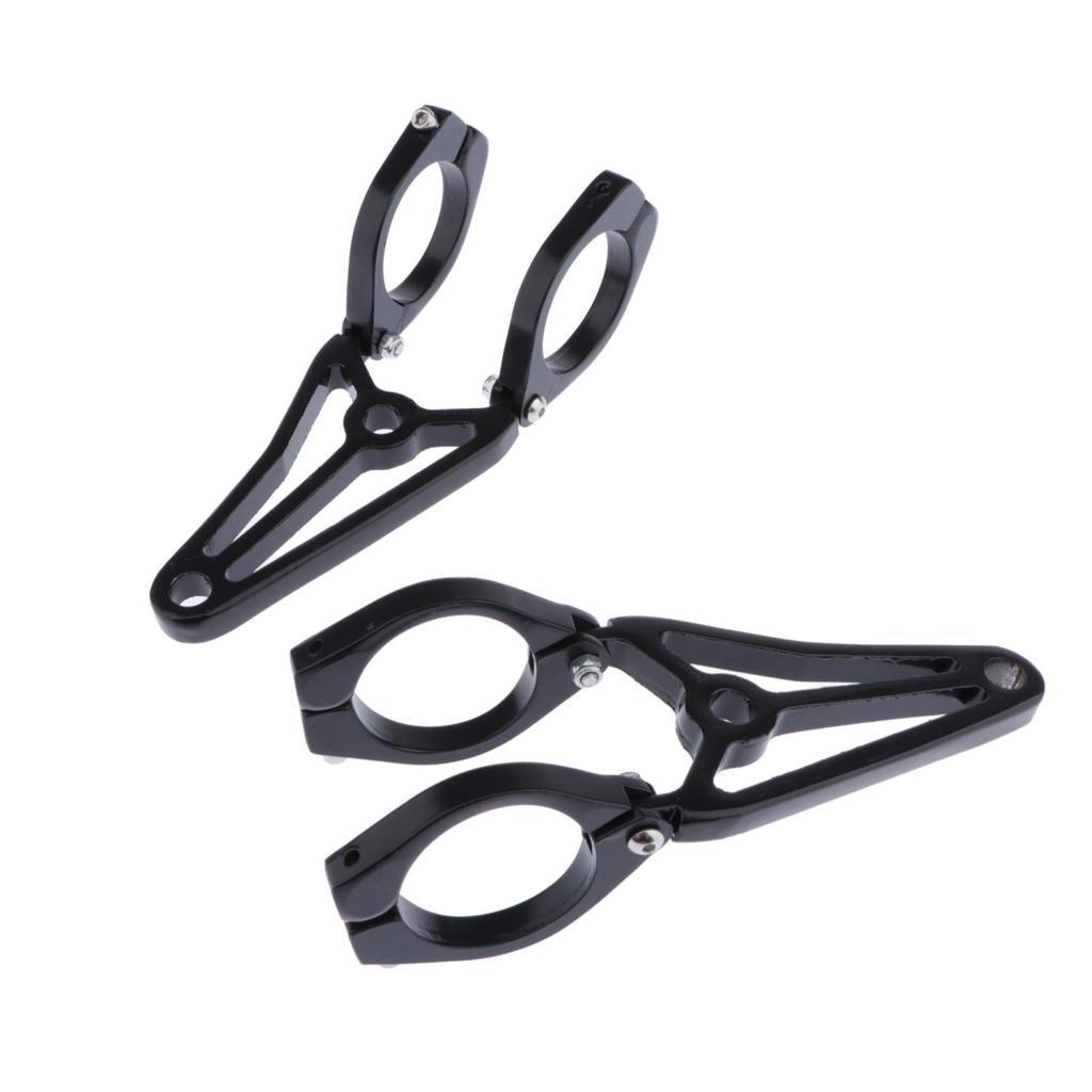 Black Motorcycle Headlight   Front Fork Bracket For 41mm Fork Tube