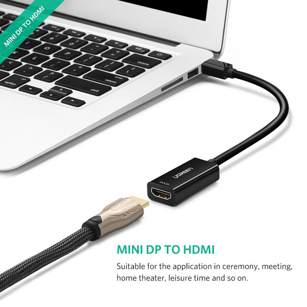 Cáp Mini Displayport sang HDMI Ugreen dài 25cm 40360- Hàng chính hãng