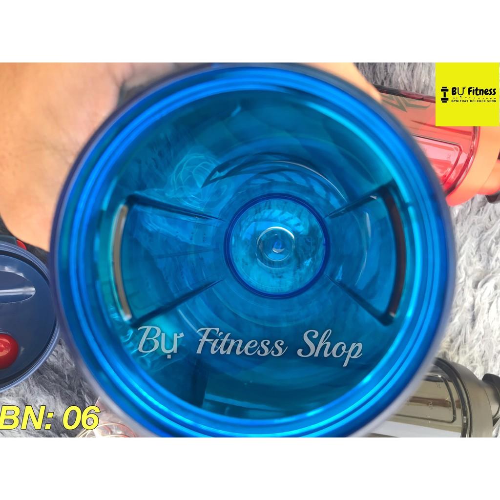 Bình lắc tập gym shaker siêu anh hùng, bình nước nhựa dung tích 850ml