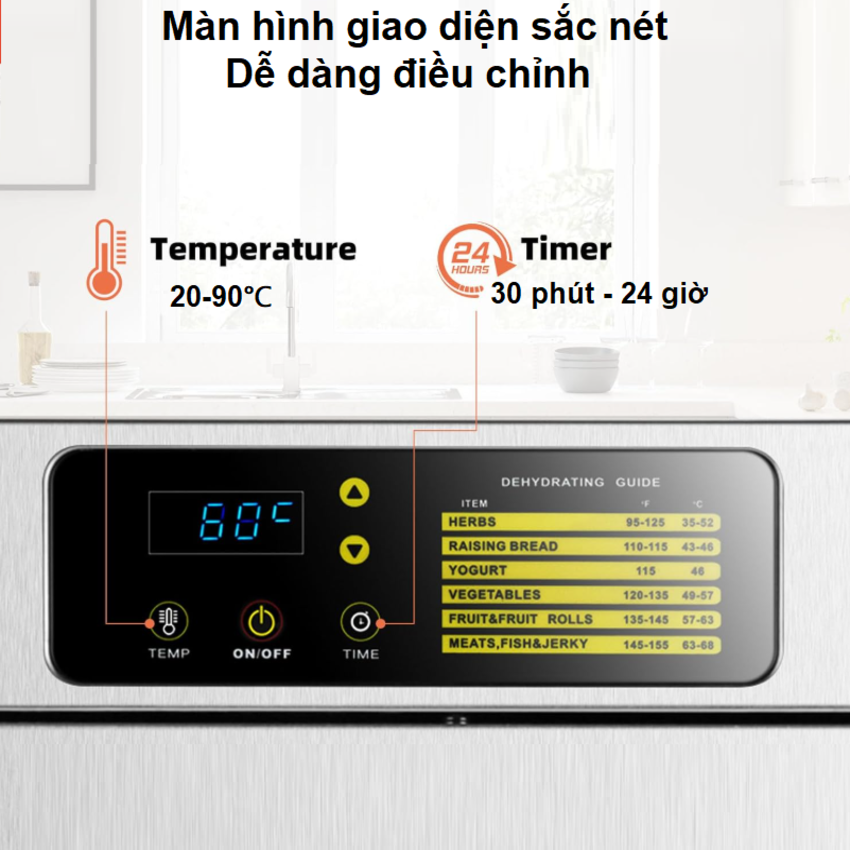 Máy sấy thực phẩm công nghiệp, dung tích 94 lít, 18 khay. Thương hiệu Mỹ cao cấp Septree DBC-18A. Hàng chính hãng