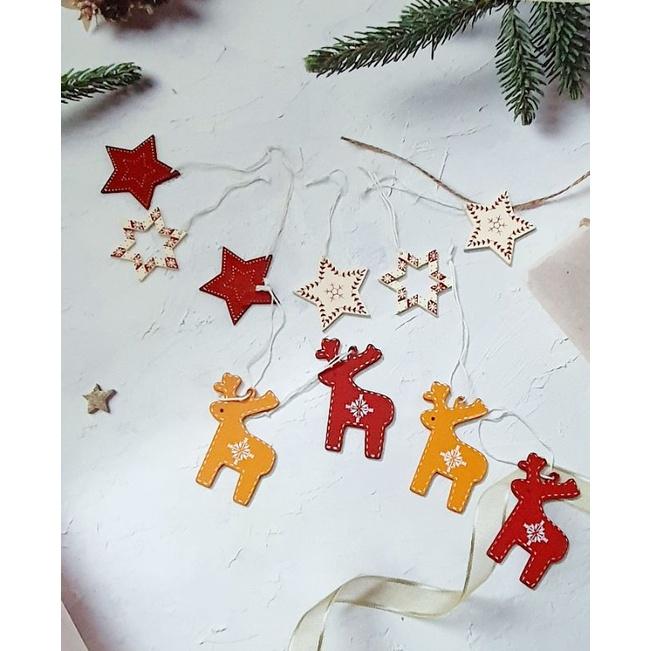 3 TUẦN LỘC, NGÔI SAO GỖ TRANG TRÍ GIÁNG SINH/NOEL