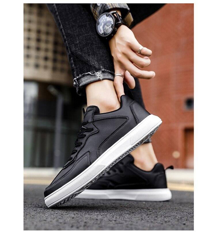 JINTOHO Fashion Men Leather Shoes Brand Male Shoes White Leather Sneakers For Men Casual 2020 Leather Flats Shoes