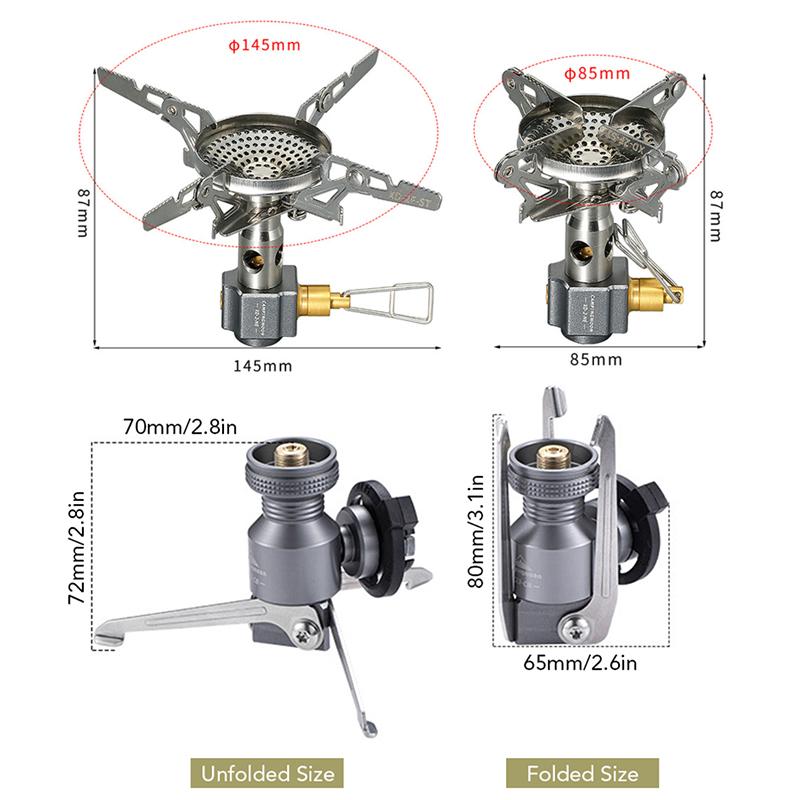 CAMPINGMOON 3300W Camping Stove High Efficient Backpacking Stove Camping Split Gas Stove