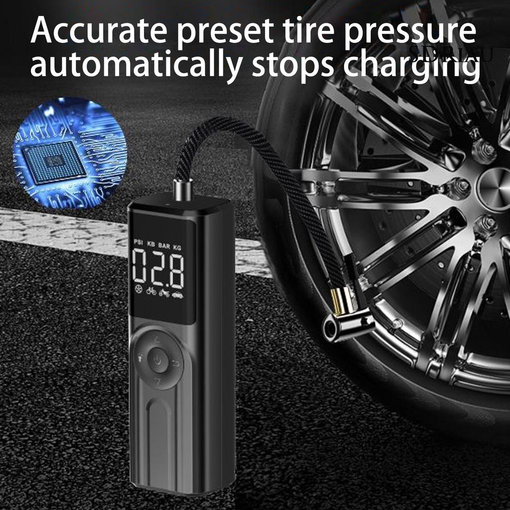 Máy Bơm Lốp Xe Hơi Burzahom Ig06 Mini Bằng Abs Không Dây Gọn Nhẹ Có Thể Sạc Lại