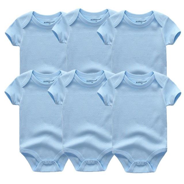 6 Cái/lốc Bodysuit Cho Bé Gái Thời Trang Cơ Thể Phù Hợp Với Nữ Tay Ngắn Sơ Sinh Trẻ Sơ Sinh Áo Liền Quần Liền Hình Hoạt Hình Trẻ Em Bé Gái Quần Áo