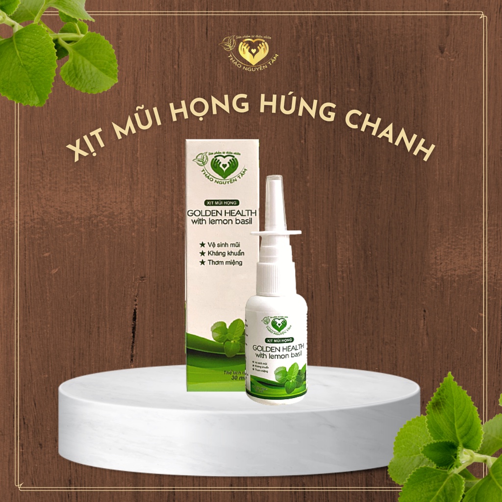 Xịt Mũi Họng Từ Tinh Dầu Húng Chanh 30ml