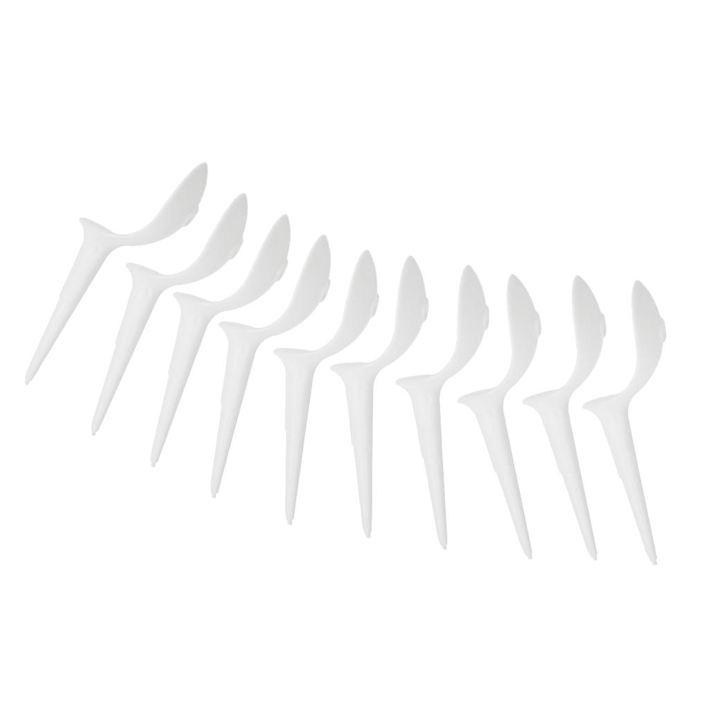 10x10 Pieces Plastic Novelty Anti-Slice Golf Tees Chair Tees Divot Tools White