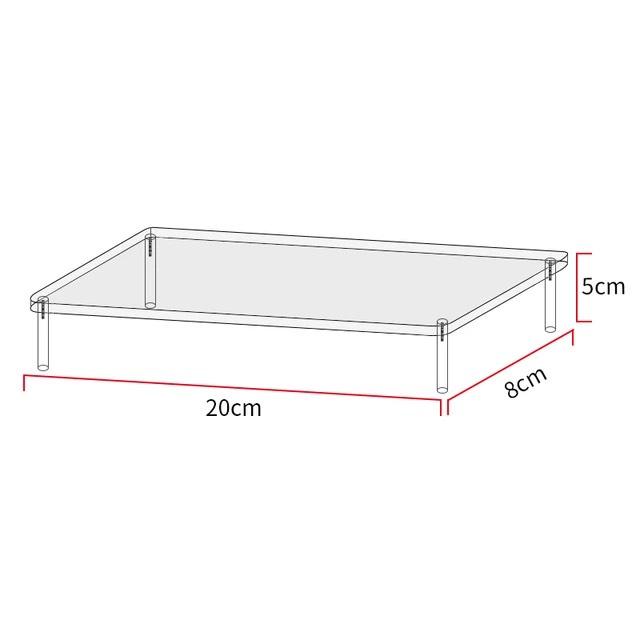Kệ mica trưng bày nhiều tầng 20x8x5cm mỗi tầng - nhiều kích thước - nhiều màu - Trắng sữa