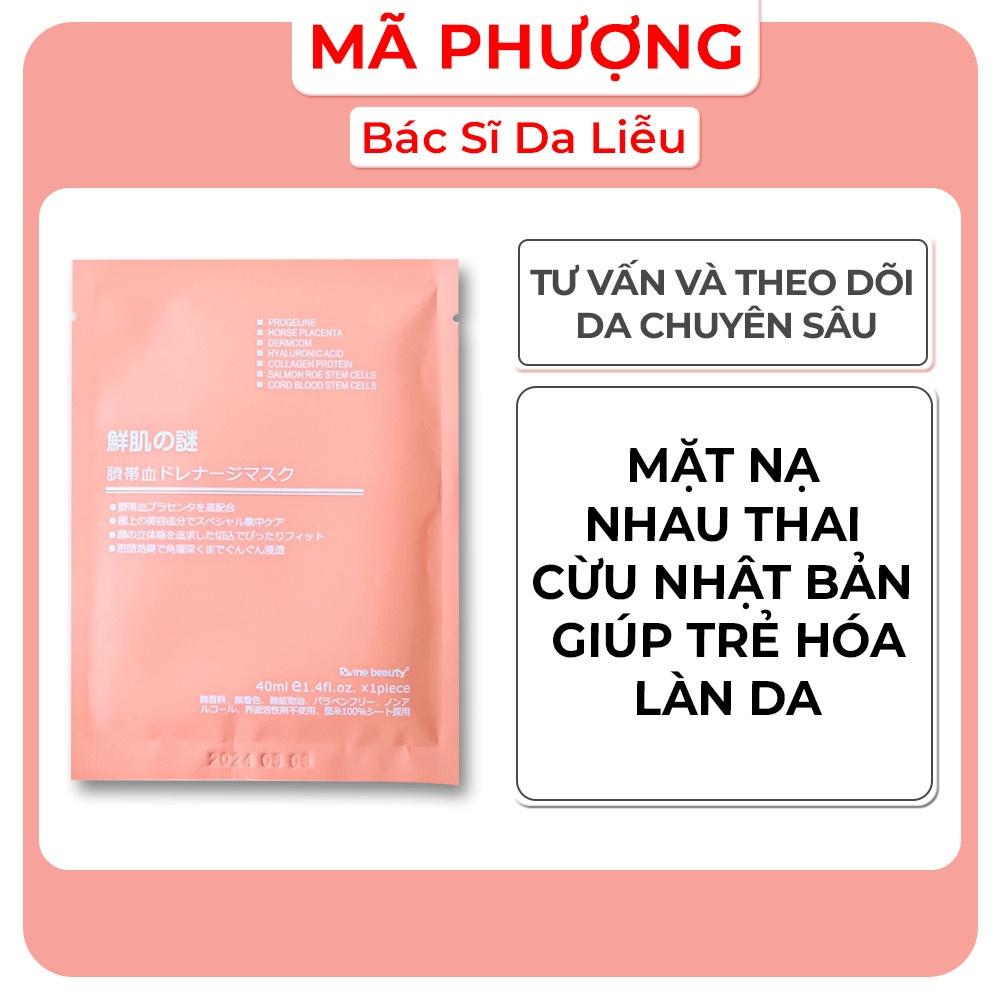 Mặt nạ nhau thai cừu Nhật Bản, mặt nạ giấy tăng sinh collagen - Hàng Chính Hãng (Combo 10 chiếc)